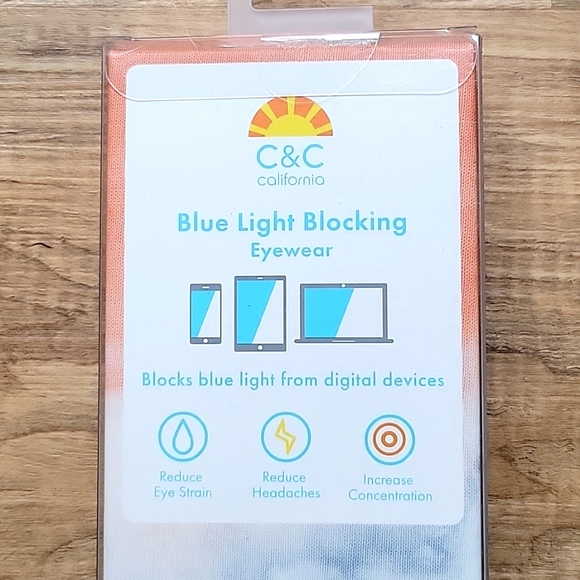 C&C California Bluelight Blocking Glasses Blue Clear Frames Blue Light - Picture 6 of 8